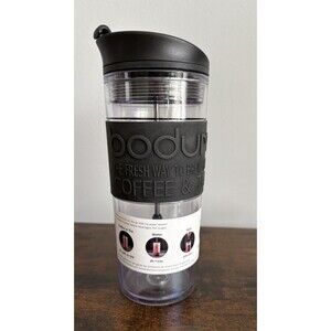 Bodum Coffee French Press Coffee Tea Brewer Travel Tumbler Double Wall Black New